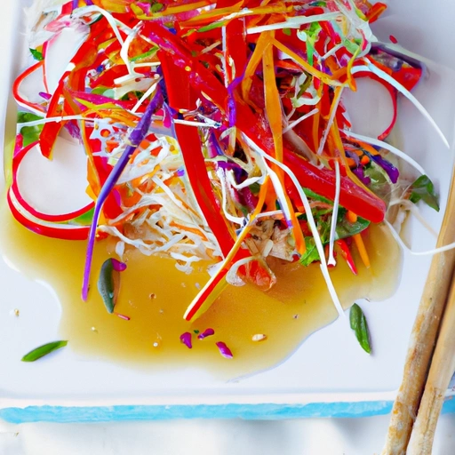 Crispy Noodle Salad with Sweet and Sour Dressing