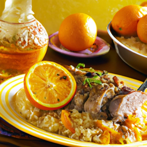Korona pieczeni wieprzowej z ryżem D'Orange