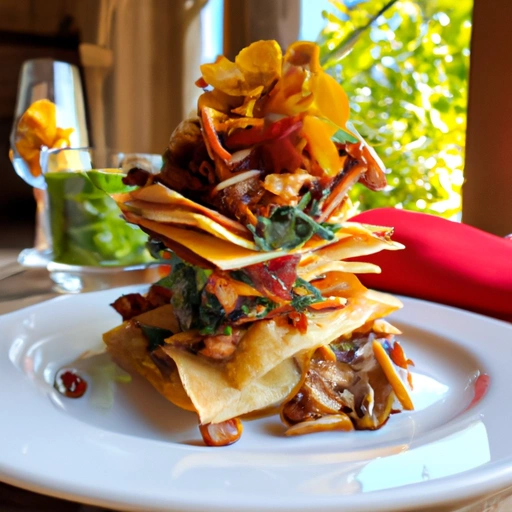 Crunchy Stack of Girolles and Roasted Leeks