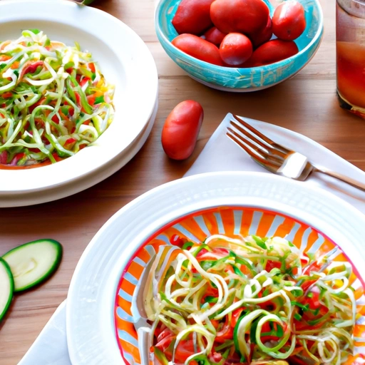 Cucumber Noodles with Tomato Salsa