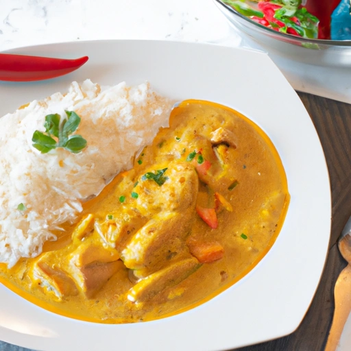Obiad z kurczakiem w curry