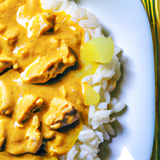 Curried Turkey on Rice