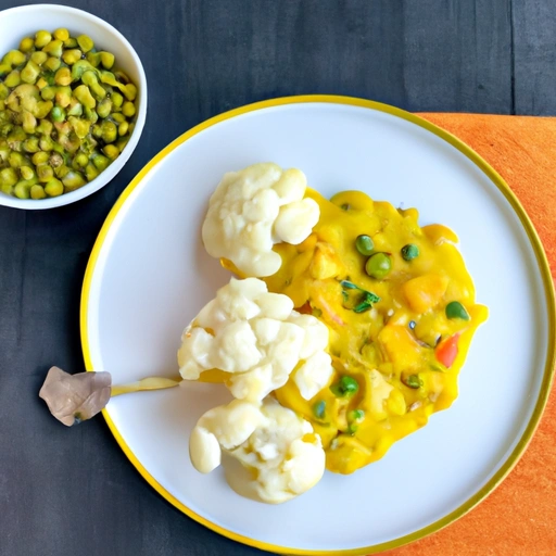 Curried Yellow Split Peas and Cauliflower