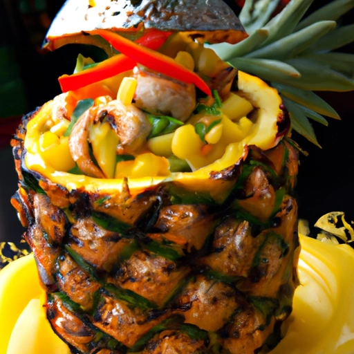 Cyprian de Cotiau's Grilled Chicken in a Pineapple