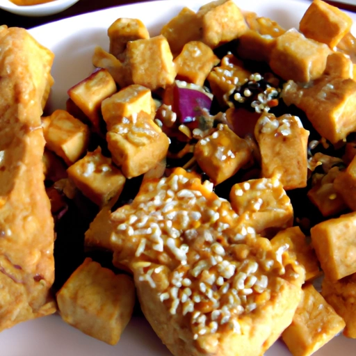 Głęboko smażony tofu