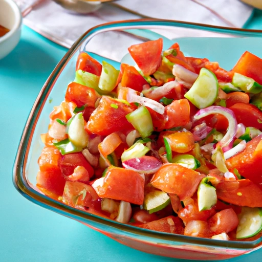 Diced Tomato and Cucumber Salad