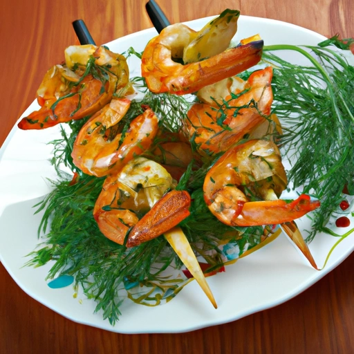 Dill and Garlic Shrimp Skewers