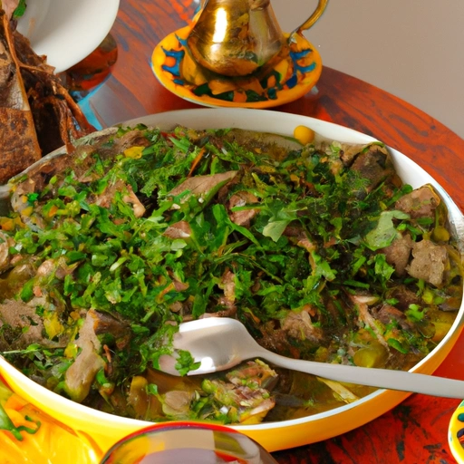 Djouaz el'hem bel h'chaich, Lamb with Herbs