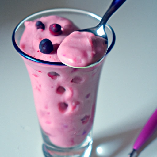 Podwójny sorbet jogurtowy z jagodami