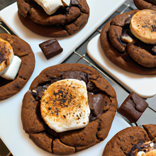 Double-chocolate S'more Cookies
