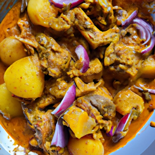 Kaczka z ziemniakami w curry