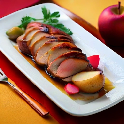 Duck Roast with Baked Apples