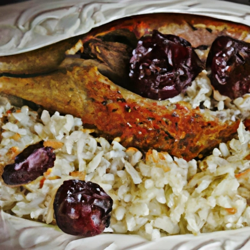 Duck with Cherry Rice Stuffing