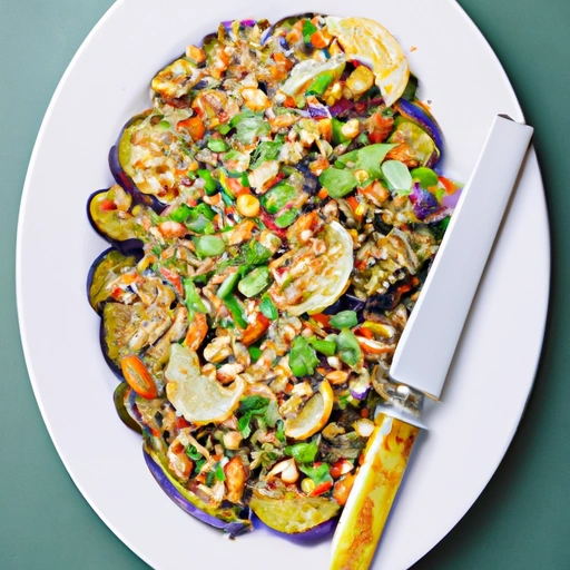 Eggplant and Peanut Salad