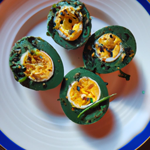 Eggs stuffed with Spinach