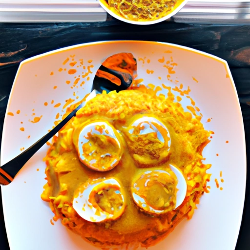 Eggs with Saffron Rice