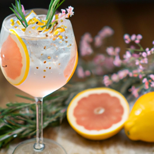Elderflower Gin and Tonic Cocktail