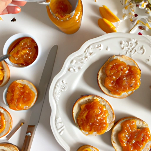 English Muffins with Apricot Ginger Spread