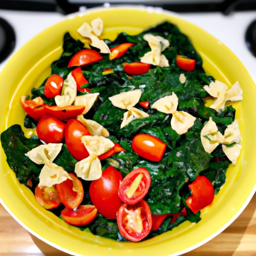 Farfalle with Tomatoes and Swiss Chard