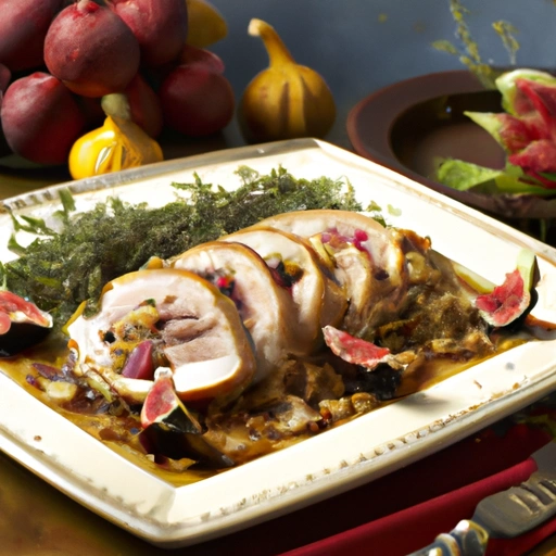 Fig-glazed Roast Turkey with Cornbread Stuffing