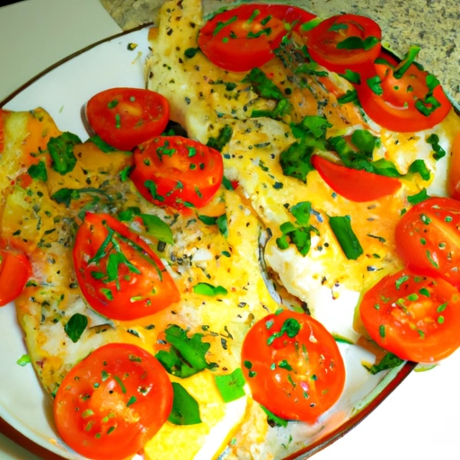 Fillets of Sole Provençale with Tomatoes, Onions and Cheese