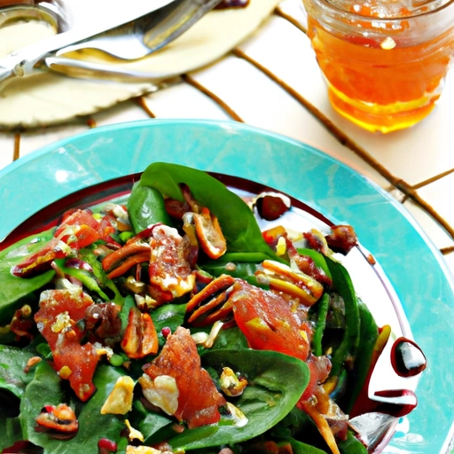 Fresh Spinach Salad with Grapefruit and Pecans