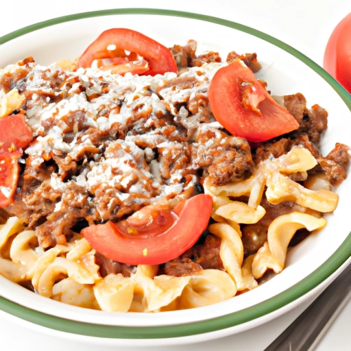 Fresh Tomato, Beef and Bow Tie Pasta