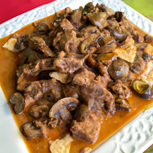Fricandó (Carne con hongos) - Fricandó (Mięso z grzybami)