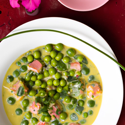 Fricassee of Garden Peas and Ginger with Grapefruit