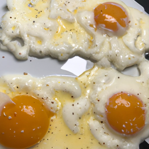 Jajka sadzone z białym serem