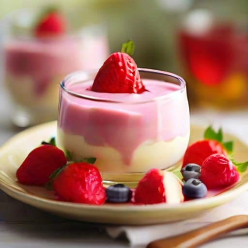 Deser z owocami i jogurtem