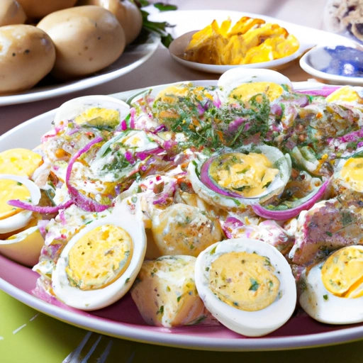Garlic Potato Salad with Homemade Mayonnaise