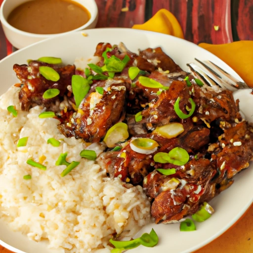 Ginger Ribs with Rice Dressing