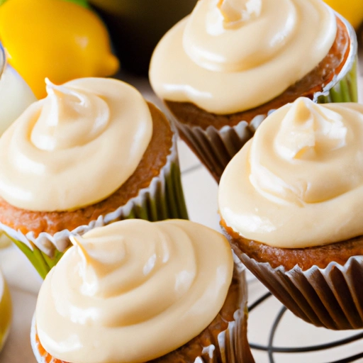 Gingerbread Cupcakes with Lemon Cream Cheese Frosting