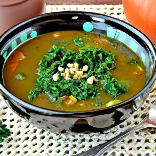 Gluten, Dairy, Egg-free Kale Soup with Black-eyed Peas