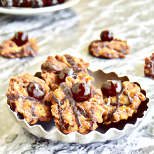 Gluten-free Cherry Chocolate Caramel Cornflake Cookies