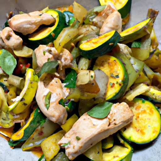 Gluten-free Garlic Chicken Zucchini Stir-fry