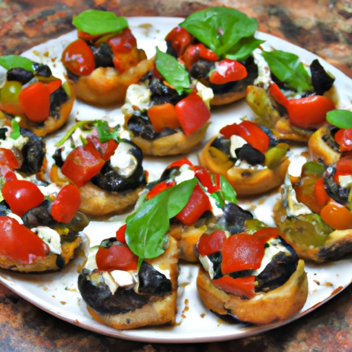 Goat Cheese and Basil Pizza Bites