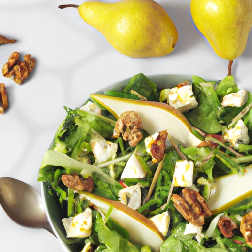 Goat's Cheese with Pear and Walnut Salad