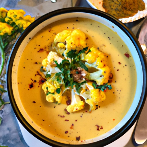 Złota zupa z kalafiora i curry