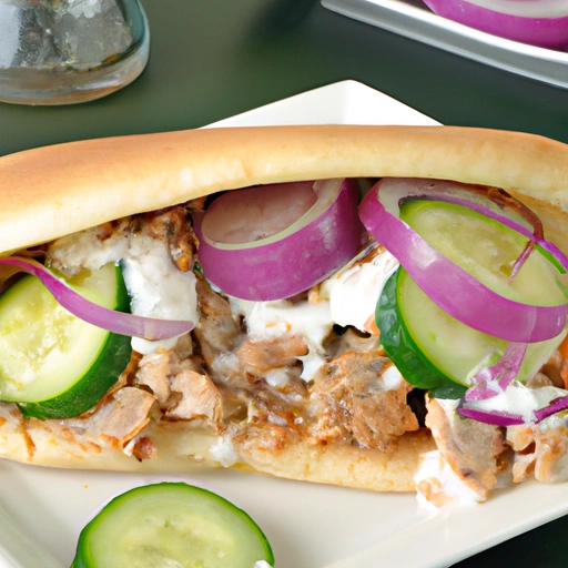 Greek-style Pork Pocket Sandwich