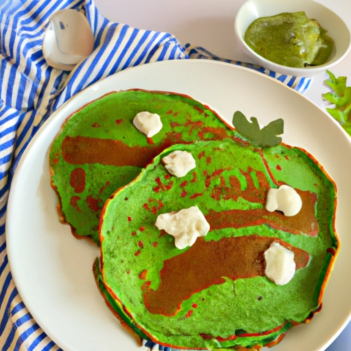 Green Pancakes with Lime Butter
