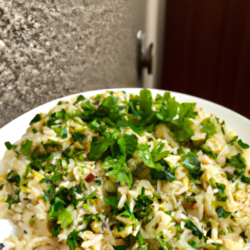 Green Parsley and Pepper Rice