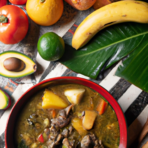 Zielony zupa z plantain