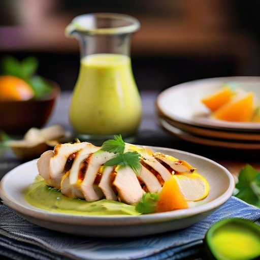 Grilled Chicken with Avocado-Citrus Sauce