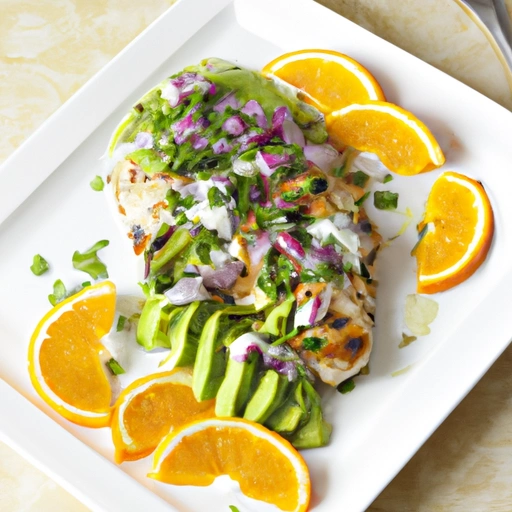 Grilled Chicken with Oranges and Avocado