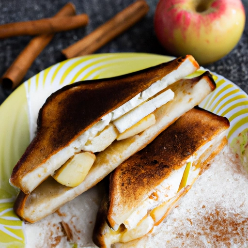Grilled Cream Cheese and Apple Sandwich