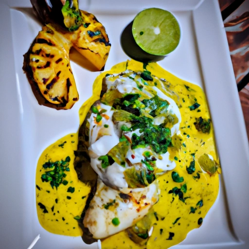 Grilled Fish with Pineapple-Cilantro Sauce