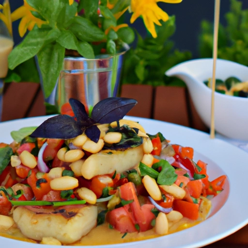 Grilled Polenta with White Bean Salad