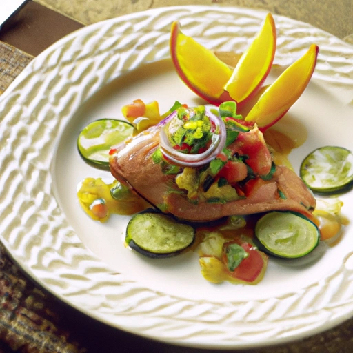 Grilled Salmon with Tomato, Cucumber and Caper Salsa